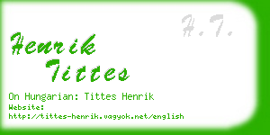 henrik tittes business card